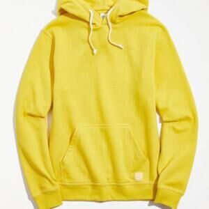 UO Urban Outfitters BDG MALONE Contrast Stitch Hoodie YELLOW Men's Small